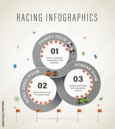 Racetrack Vector Infographic