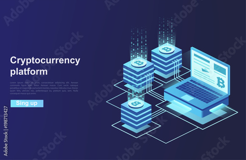 Cryptocurrency and blockchain. Platform creation of digital currency. Web business, analytics and management.