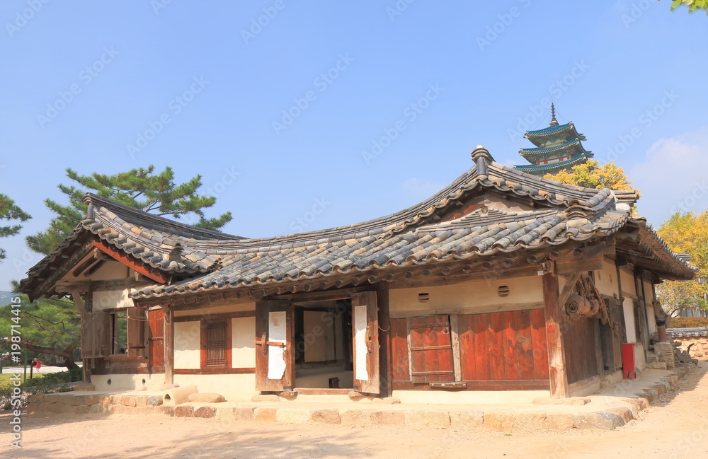 Korean traditional Ohchon house in Seoul South Korea.