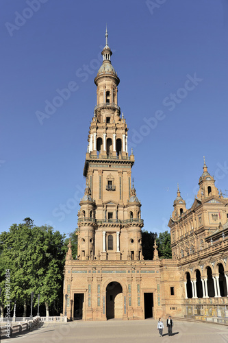 Nordturm, Torre Norte, an der Plaza de España, Sevilla, Andalusien, Spanien, Europa
