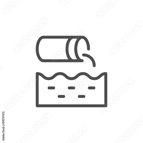 Wastewater line icon