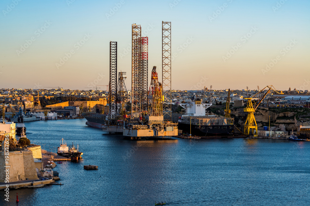 Obraz premium Valleta shipyard in Malta