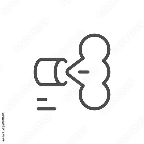 Air pollution line icon