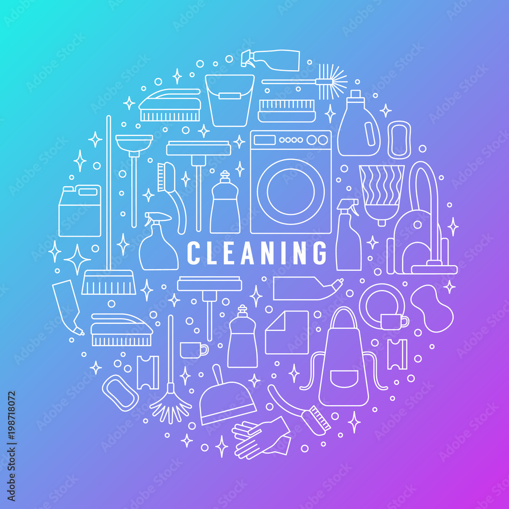 Cleaning poster. Cleaning poster.
