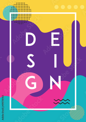 Poster Memphis Abstract Design 