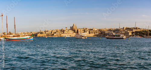 Panorama of Valletta, Malta.