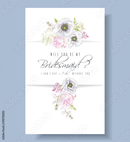 Peony anemone bridesmaid