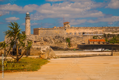 The Castillo Del Morro lighthouse in Havana. The old fortress Cuba