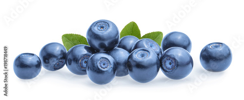 Fotografija Blueberries isolated on white background
