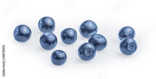 Blueberries isolated on white background © azure