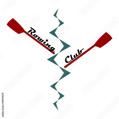 Vector emblem for rowing club