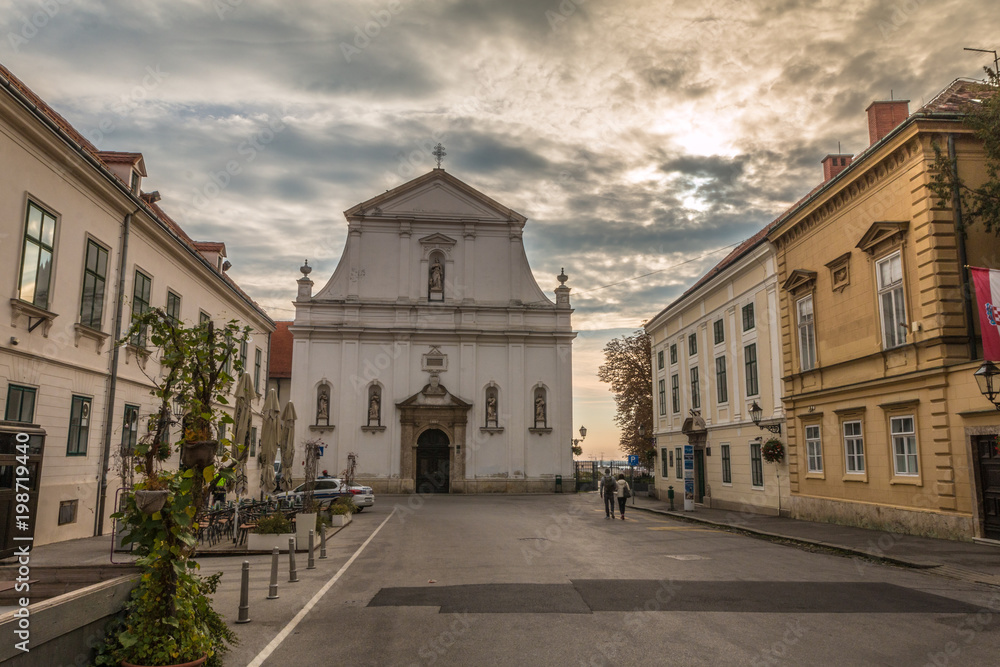 Church in old city of Zagreb