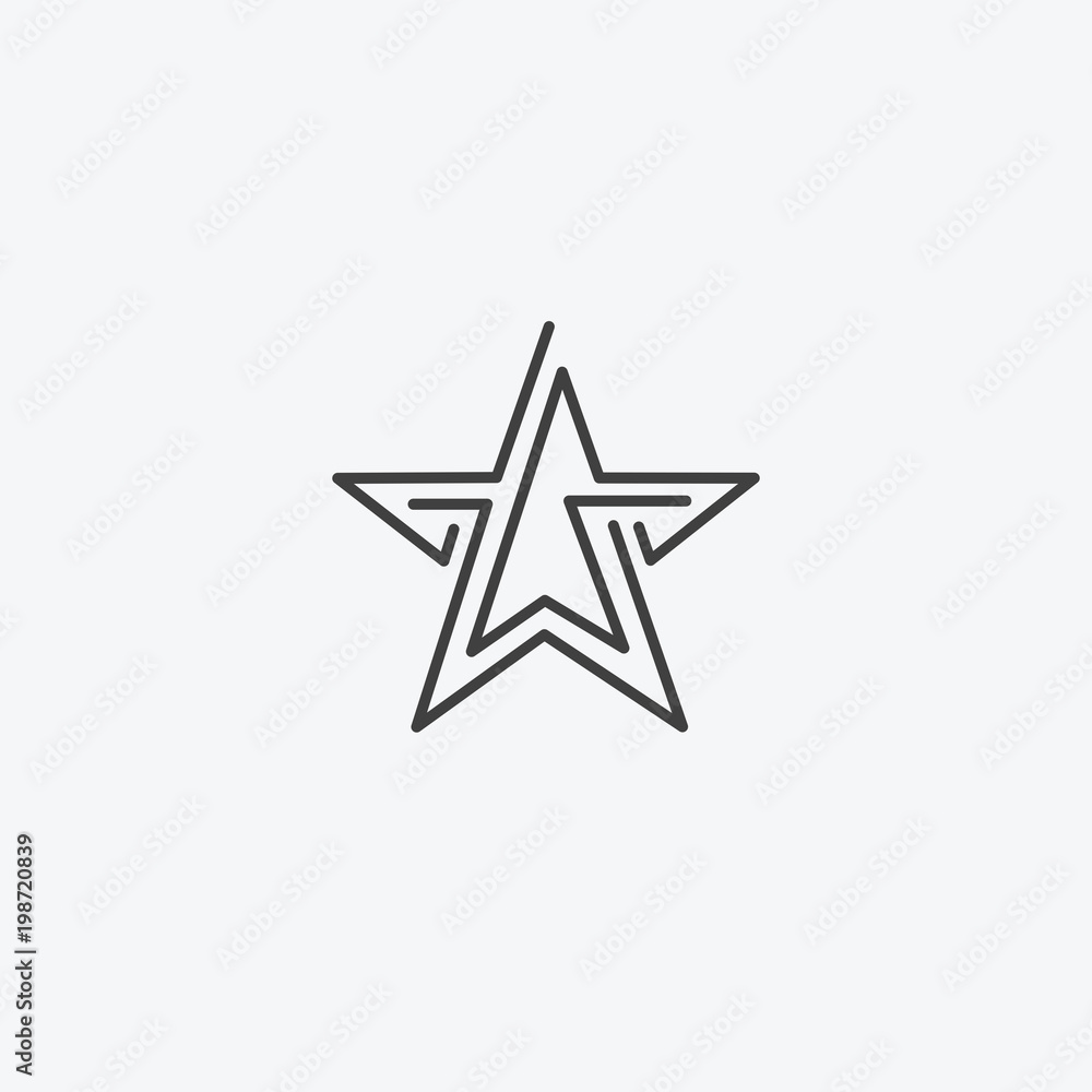 Obraz premium Star isolated flat web mobile icon. Vector graphic illustration. Logotype, logo
