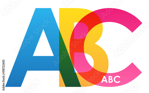 ABC colourful vector letters icon