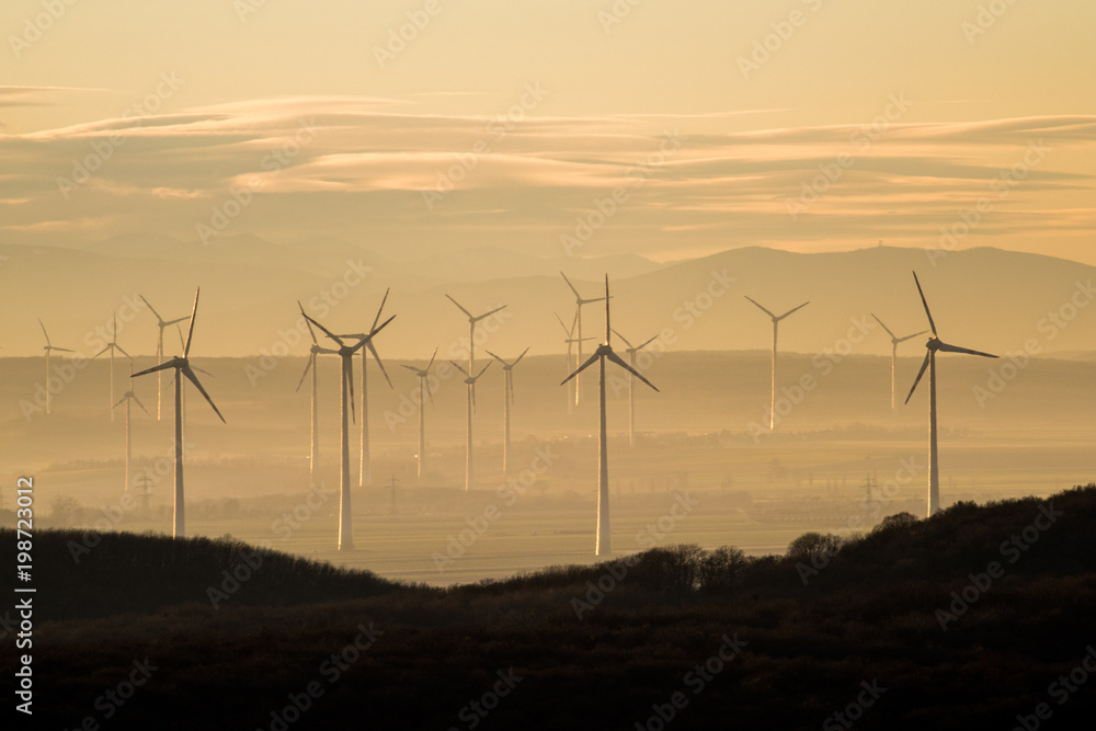 Obraz premium Wind Farm of Wind Turbines