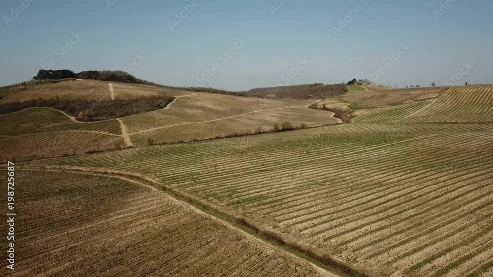 Landscape of the vineyards of Tuscany in Italy during spring time. The wine route Landscape of the vineyards of Tuscany in Italy during spring time. The wine route