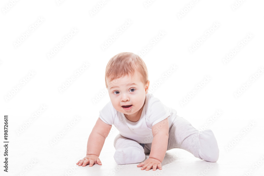happy baby is playing on the floor happy baby is playing on the floor