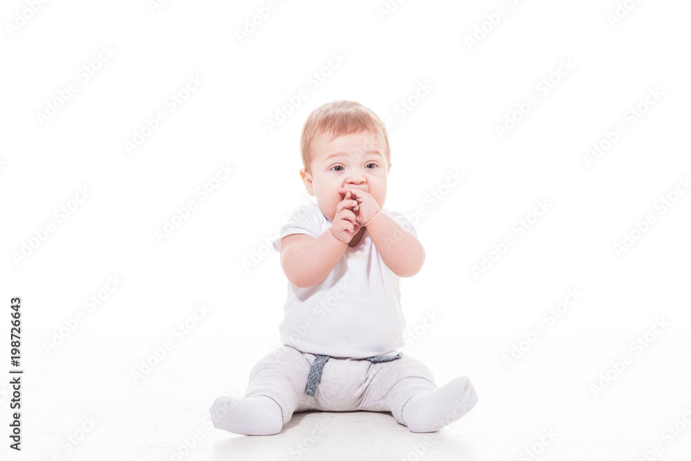 The baby teething The baby teething
