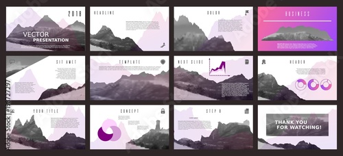 Backgrounds of digital technology. Trendy colored and blurred elements for presentation templates. Leaflet, Annual report, cover design. Banner, brochure, layout, design. Flyer. Vector illustration