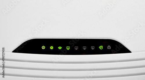 wifi network - internet - wlan connection - router display close-up