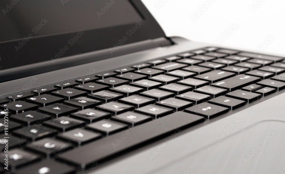 Laptop Keyboard computer technology, business or education concept.Computer keyboard close-up with copy space Laptop Keyboard computer technology, business or education concept.Computer keyboard close-up with copy space