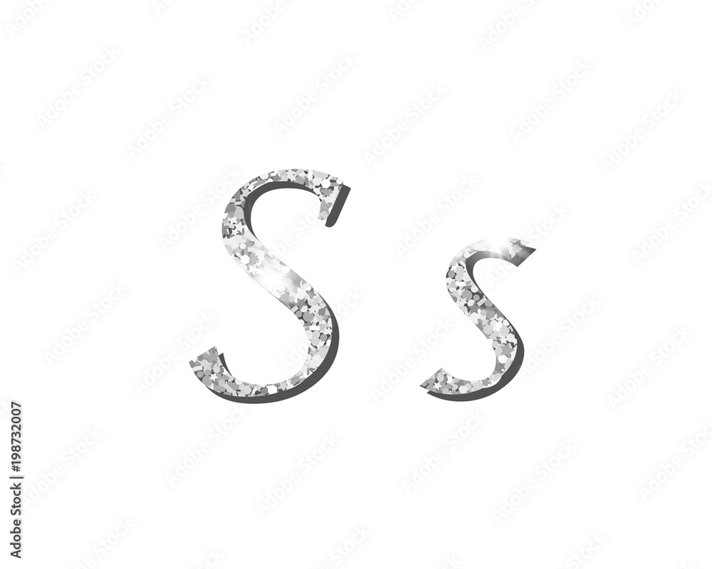 Shinning silver luxury typographic alphabet text word fonts Shinning silver luxury typographic alphabet text word fonts