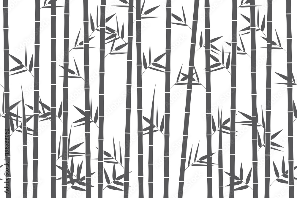 Naklejka premium Green bamboo background. Vector illustration