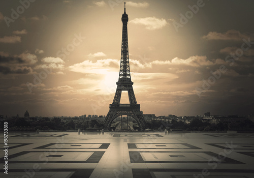 vista della Tour Eiffel dal trocadero