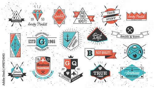 Hipster Badges Set