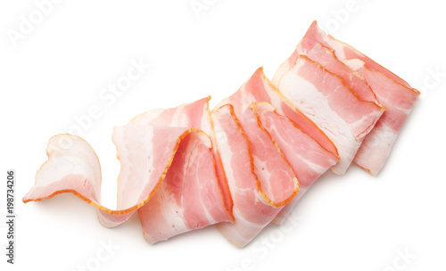 Bacon Isolated on White Background