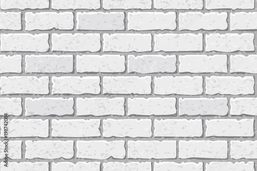 Texture of white brick, seamless, brick background. Pattern.