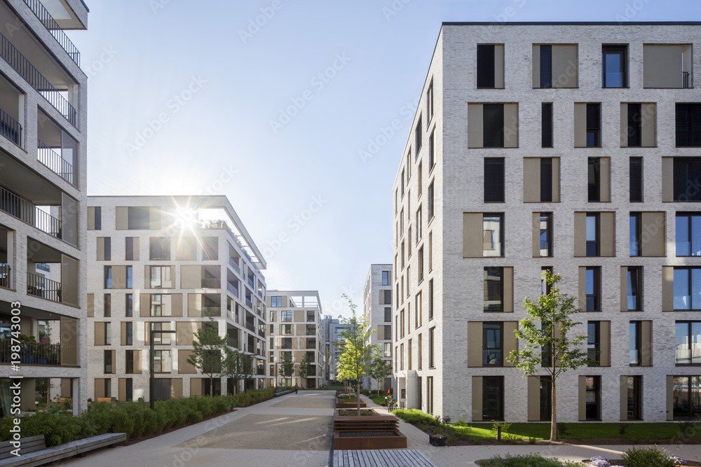 Wohnhäuser Hafengold in Offenbach mit Begrünung Wohnhäuser Hafengold in Offenbach mit Begrünung
