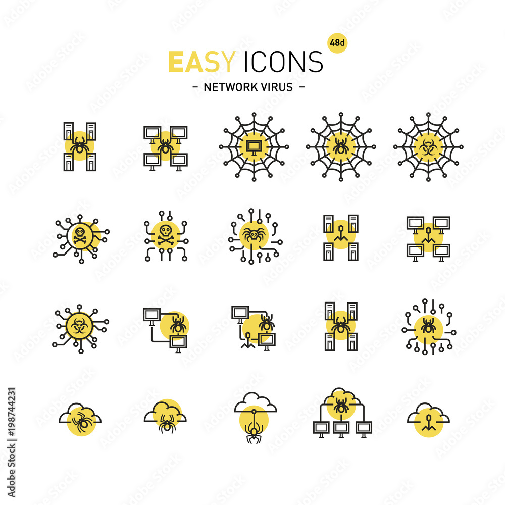 Easy icons 48d Network virus