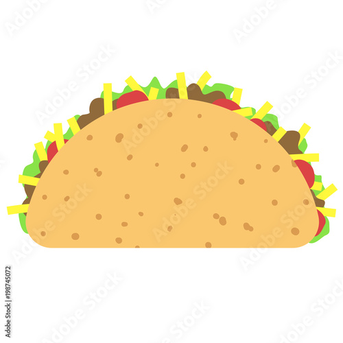 Taco clipart isolated on white background