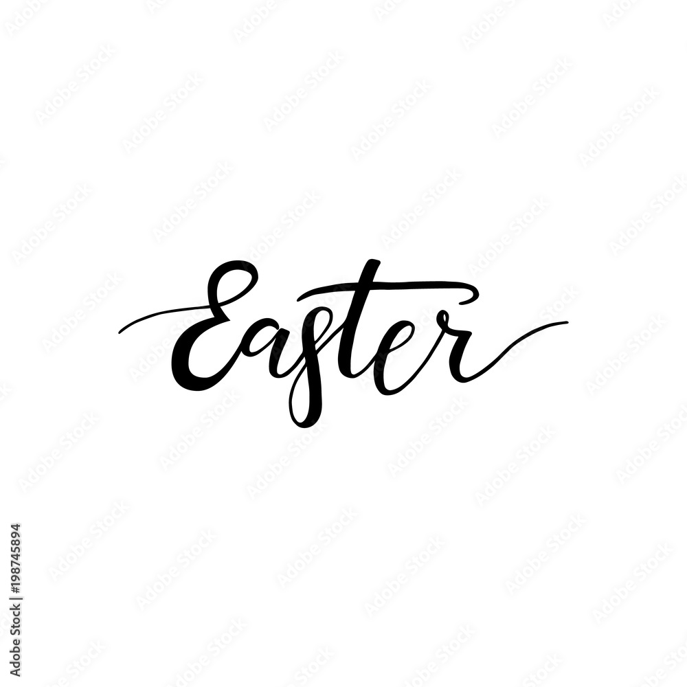 Hand sketched Happy Easter text Hand sketched Happy Easter text