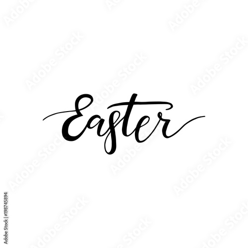 Hand sketched Happy Easter text