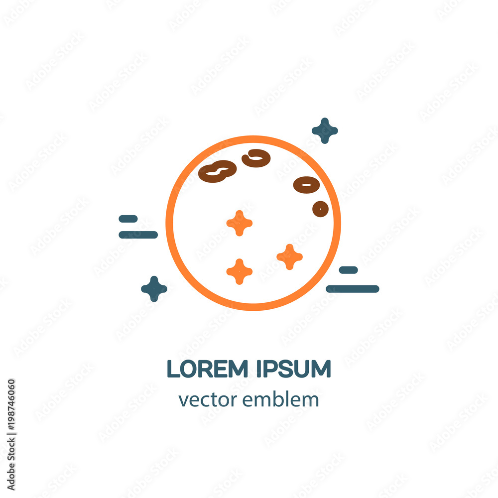 Obraz premium Planet icon white background.