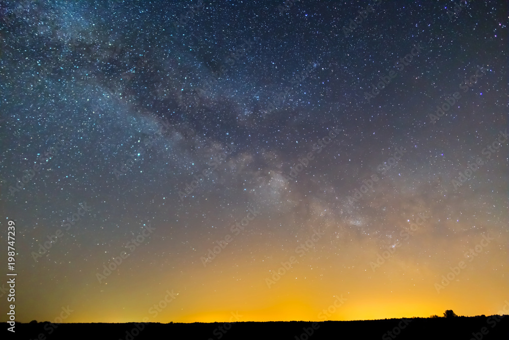 Fototapeta premium night starry sky with milky way