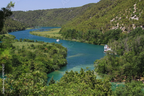 Landscape in Krka National Park in Croatia 