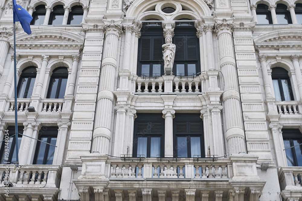 Trieste, Italy - March 19, 2018 : View of trieste City Hall building Trieste, Italy - March 19, 2018 : View of trieste City Hall building