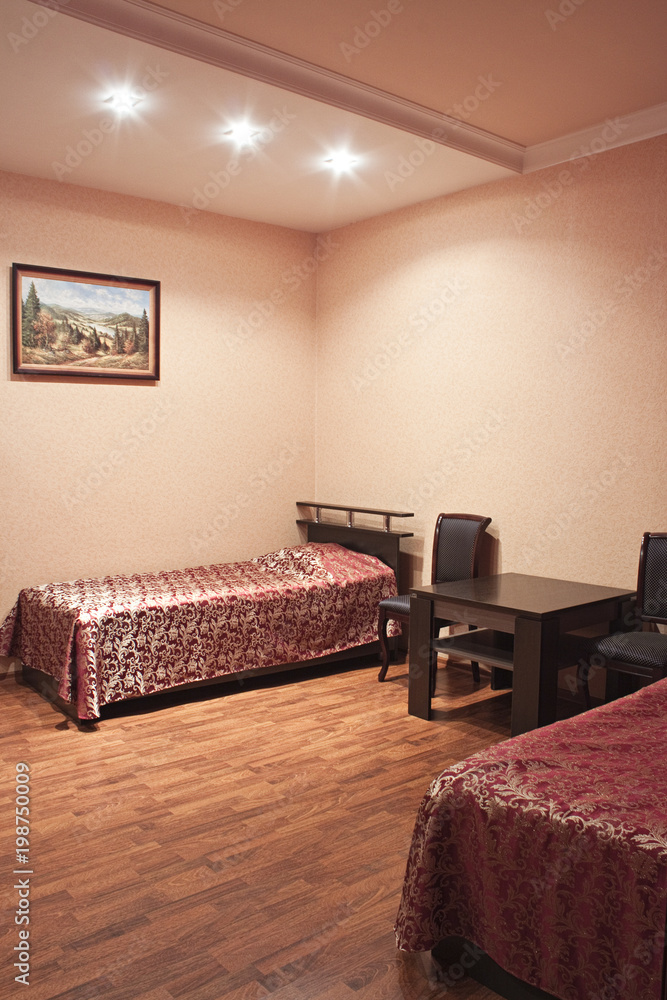 interior of hotel room, hotel, motel