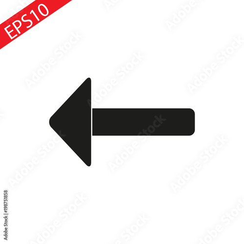 Arrow Icon, Arrow Icon pictogram, Arrow Icon Vector illustration, isolated backward arrow icon.