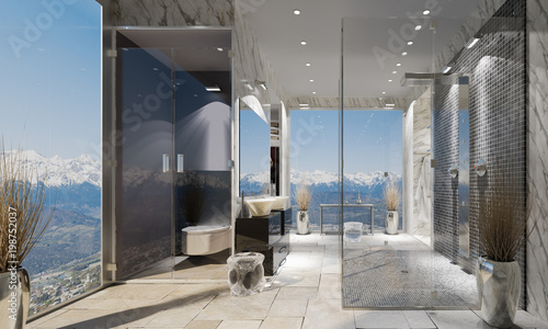 Quadro su tela Salle de bain contemporaine