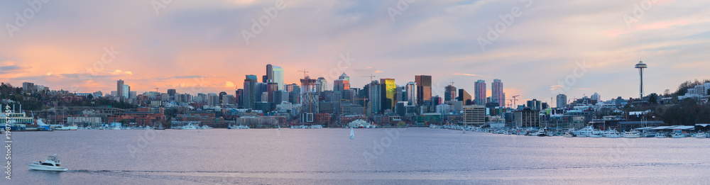 Naklejka premium Panorama of Seattle