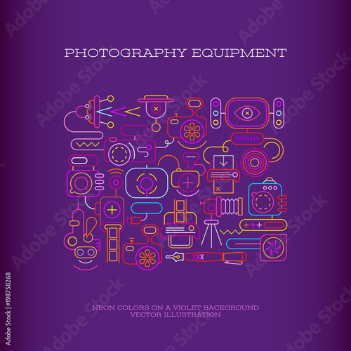 Photography Equipment vector banner