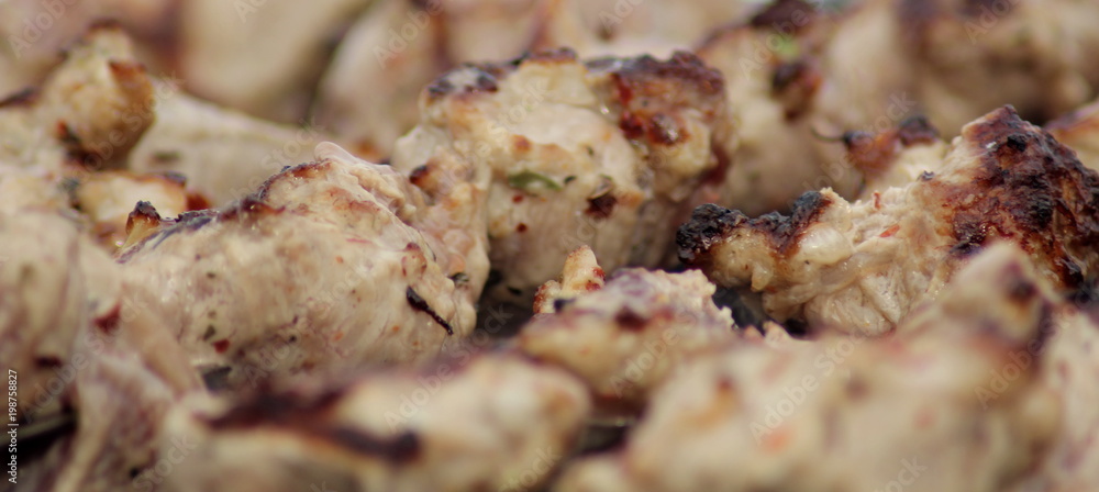 fried meat on charcoal fried meat on charcoal