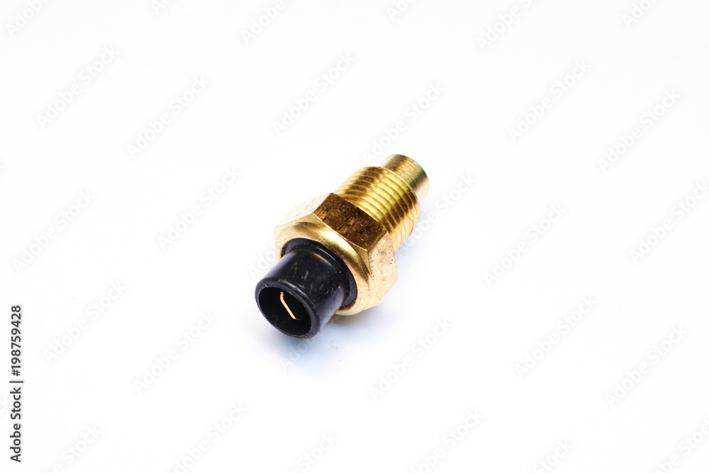 fluid temperature sensor on isolated white background fluid temperature sensor on isolated white background