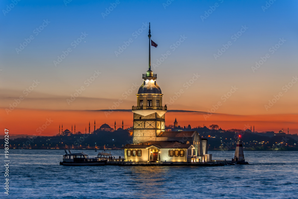 Istanbul, Turkey, 8 January 2007: The Maiden's Tower Istanbul, Turkey, 8 January 2007: The Maiden's Tower
