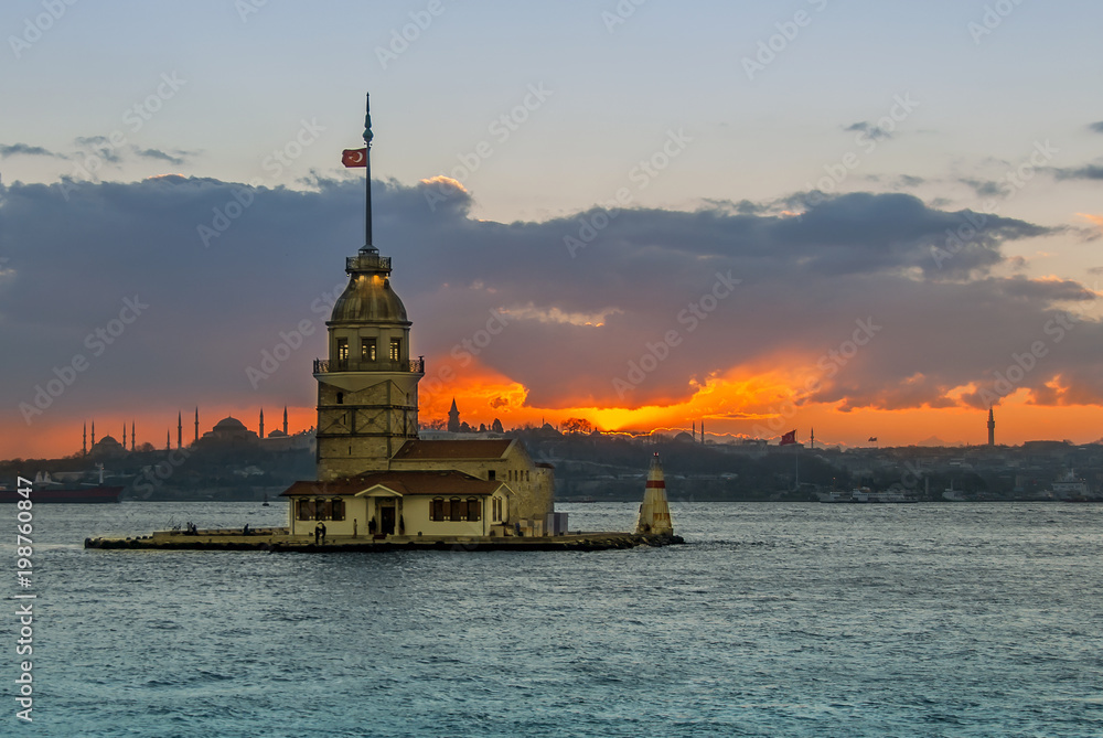 Istanbul, Turkey, 28 January 2007: The Maiden's Tower