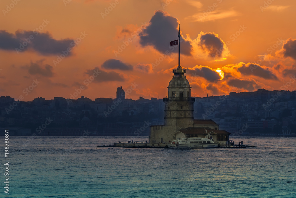 Istanbul, Turkey, 28 June October 2016: The Maiden's Tower